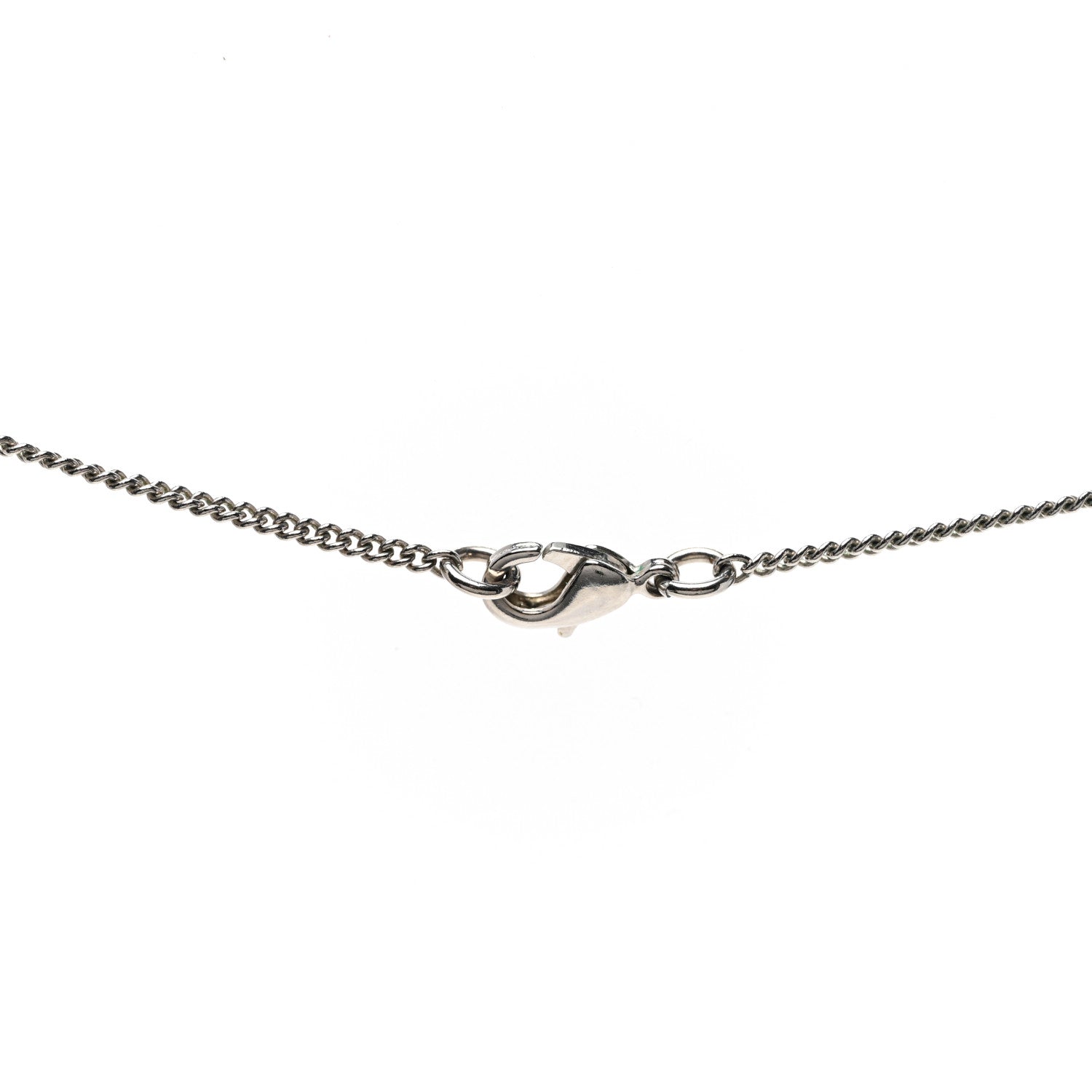 Chanel Crystal CC Drop Necklace Silver 4 of 5