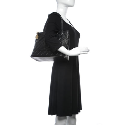 Chanel Lambskin Quilted Medallion Tote Black 2 of 13