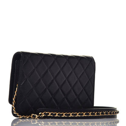 Chanel Lambskin Quilted Infinity Wallet On Chain WOC Black 3 of 9