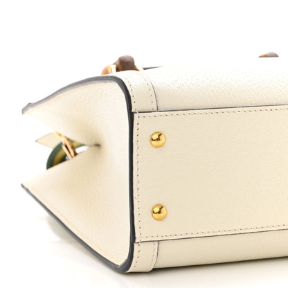Gucci Textured Dollar Calfskin Web Small Diana Tote Bag Mystic White 8 of 10