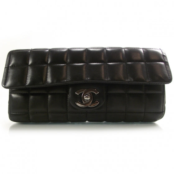 Chanel Lambskin East West Chocolate Bar Chain Flap Black 1 of 14