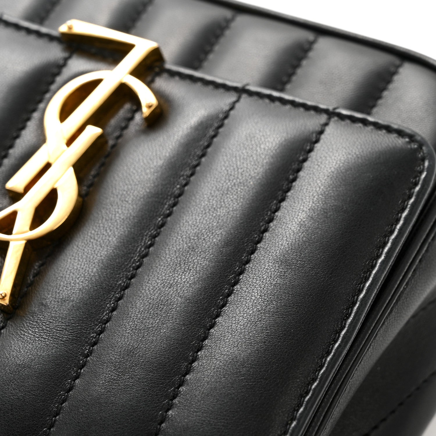 Saint Laurent Lambskin Matelasse Monogram Small Vicky Chain Bag Black 15 of 15