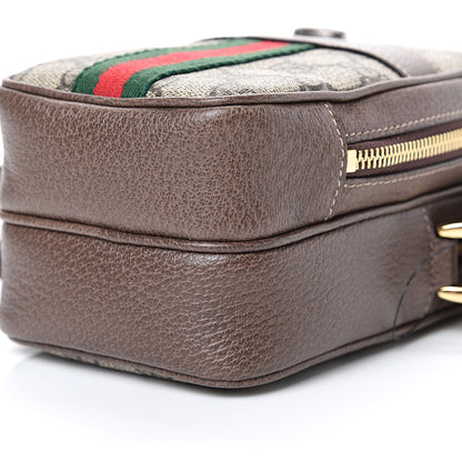 Gucci GG Supreme Monogram Web Mini Ophidia Double Zip Crossbody Bag Beige New Acero 10 of 10