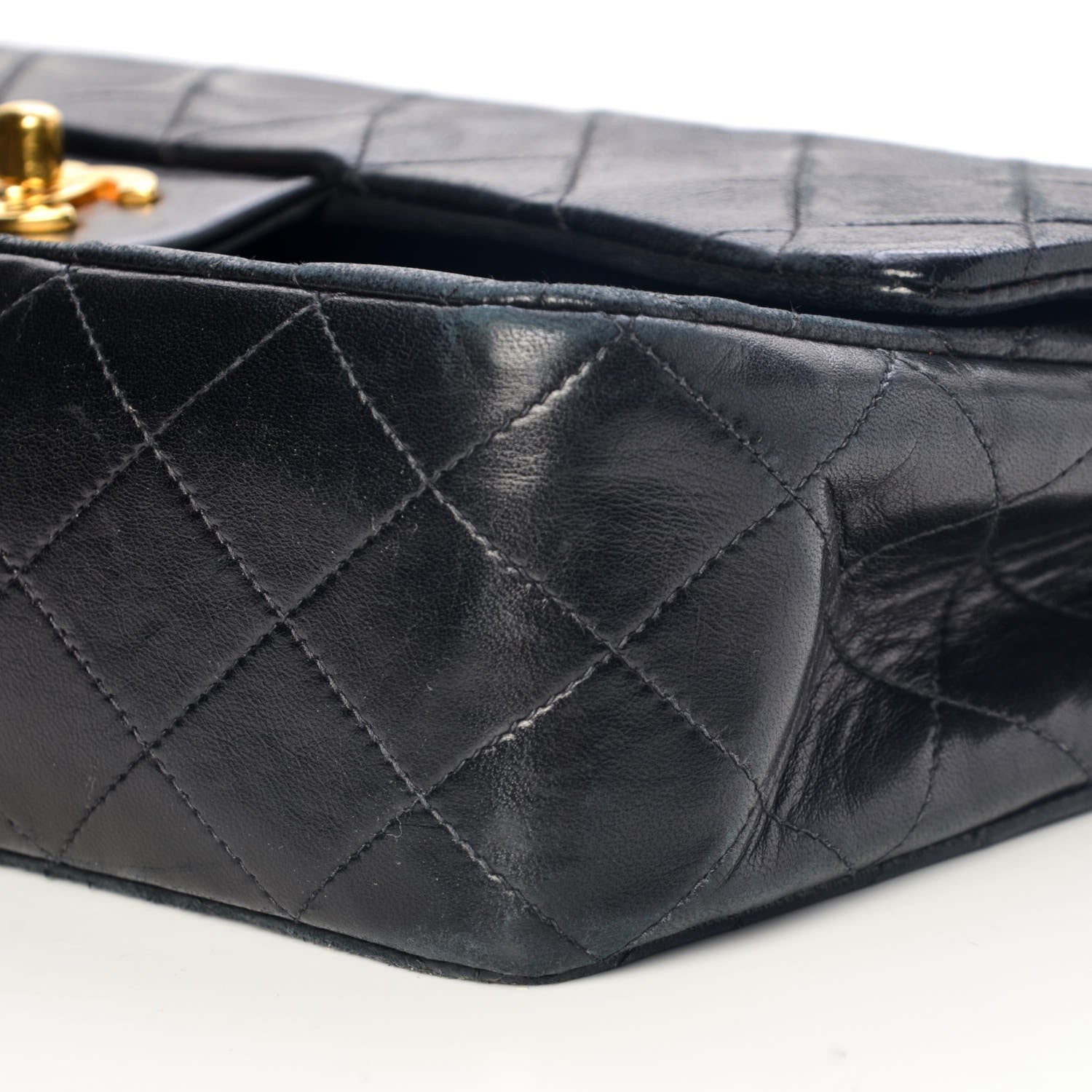 Chanel Lambskin Quilted Medium Double Flap Black 12 of 12