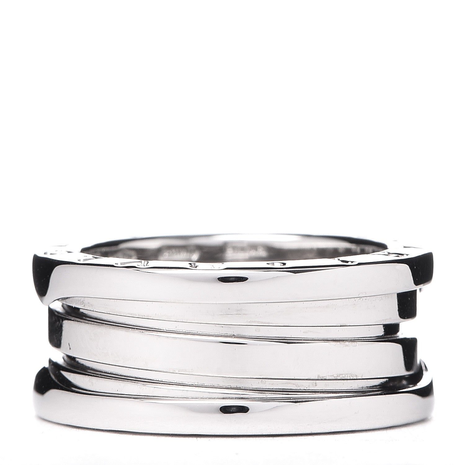 Bulgari 18K White Gold B.Zero1 Three-Band Ring 51 5.75 3 of 6