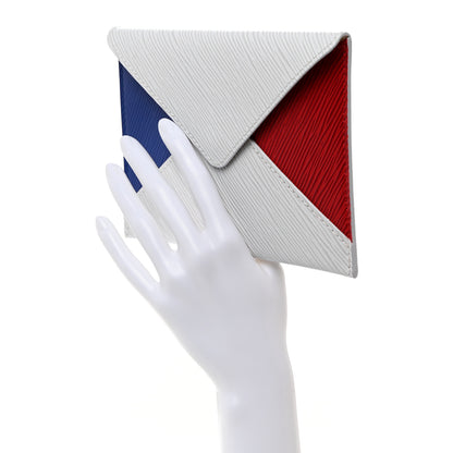 Louis Vuitton Epi Envelope Pouch White Rouge Indigo 2 of 6