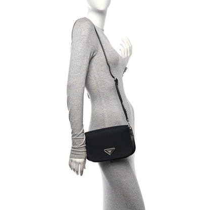 Prada Tessuto Vitello Medium Margit Shoulder Bag Black 2 of 11