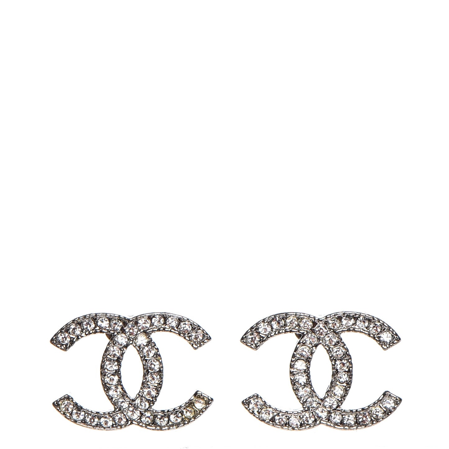 Crystal Timeless CC Earrings Silver