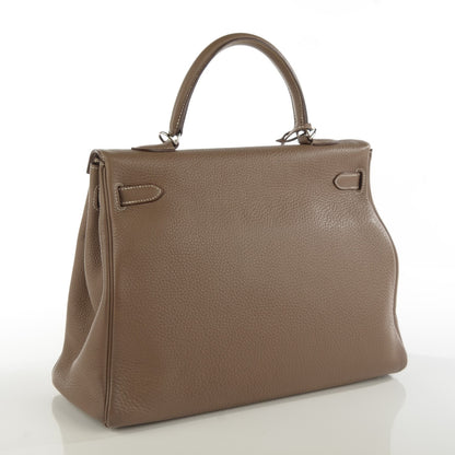 Hermes Taurillon Clemence Kelly Retourne 35 Etoupe 3 of 20