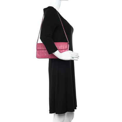 Chanel Lambskin East West Chocolate Bar Flap Pink 3 of 13