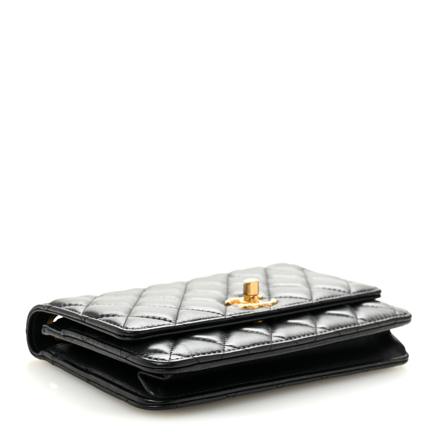 Chanel Lambskin Quilted Pillow Crush Wallet On Chain WOC Black 4 of 12