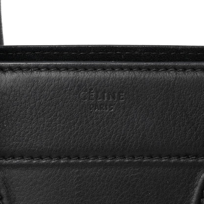 Celine Supple Calfskin Medium Phantom Luggage Black 6 of 12