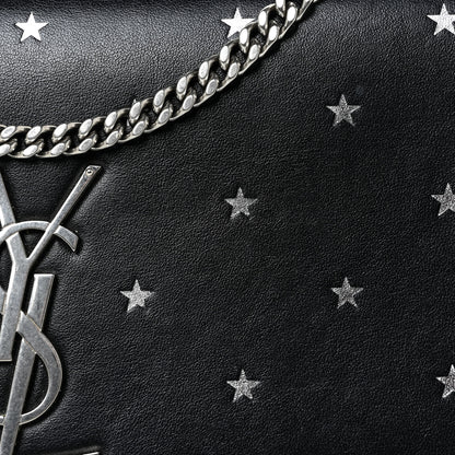 Saint Laurent Calfskin Star Print Medium Monogram Kate Satchel Black 8 of 18