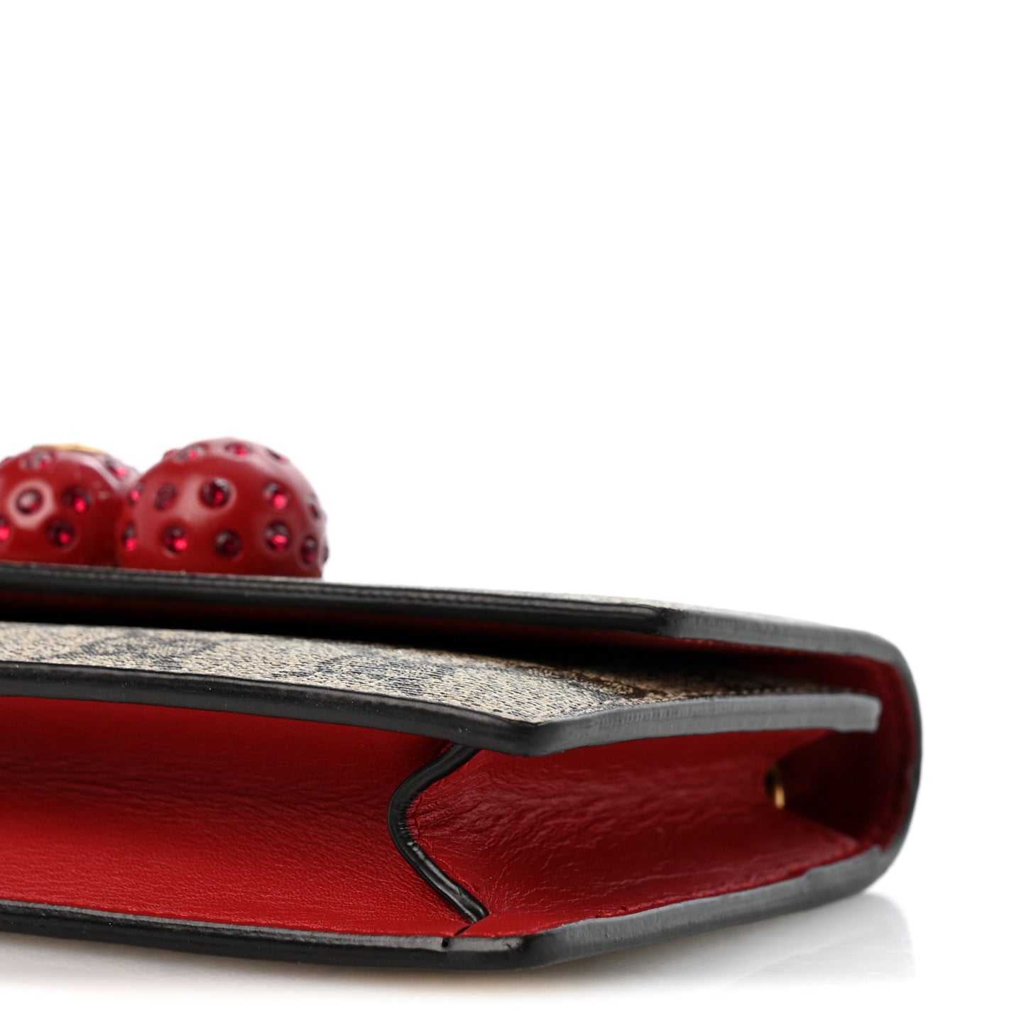 GG Supreme Monogram Mini Cherry Chain Bag