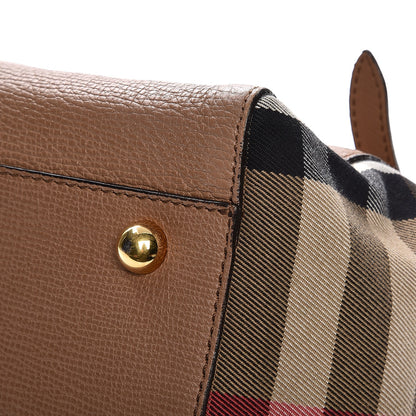 Burberry Grainy Calfskin House Check Small Canterbury Dark Sand 9 of 10