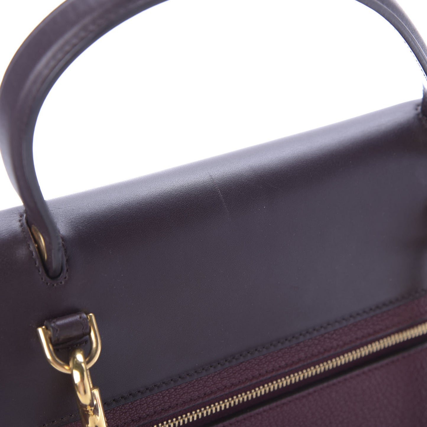 Goatskin Smooth Calfskin Mini Belt Bag Burgundy