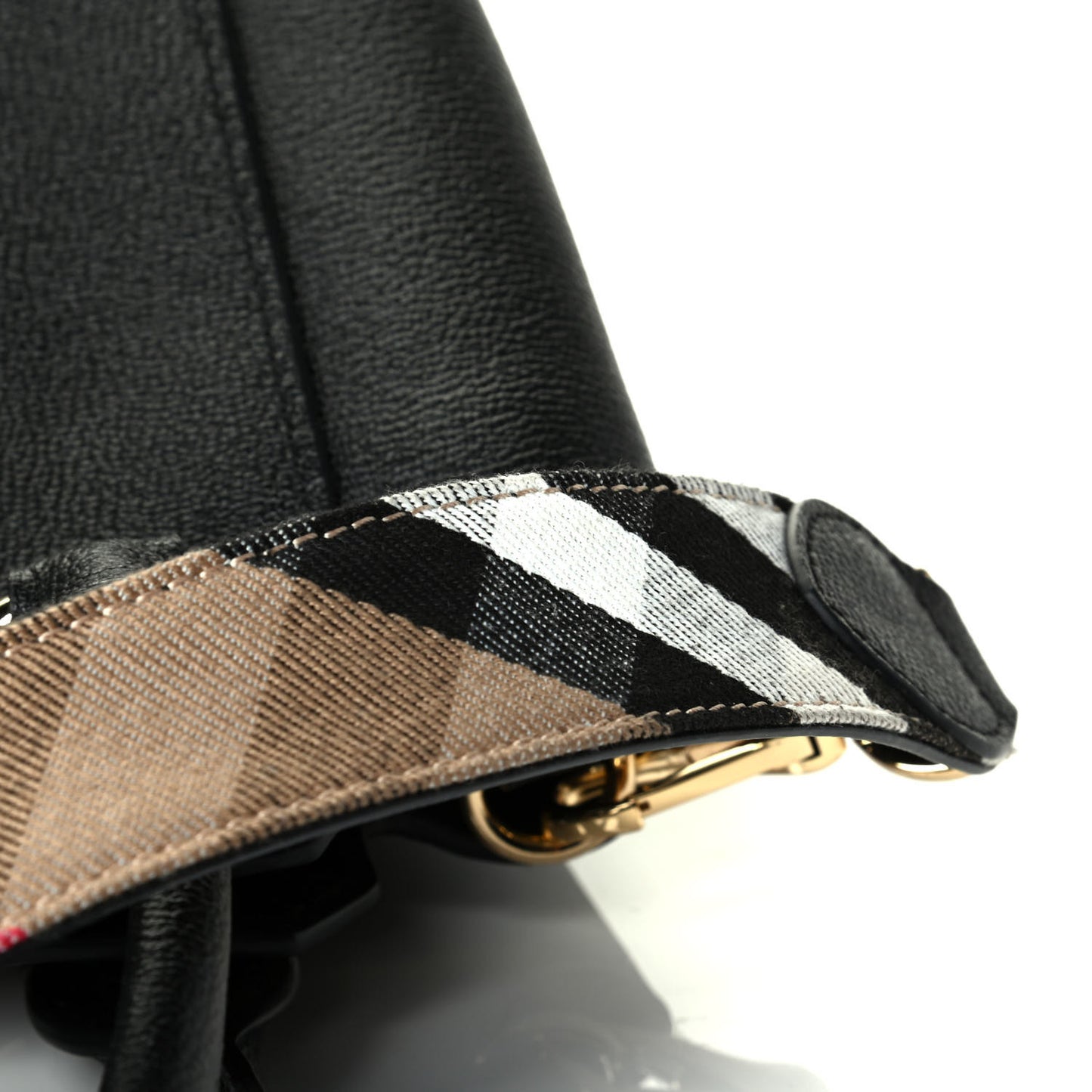 Soft Grain Calfskin Medium Buckle Tote Black