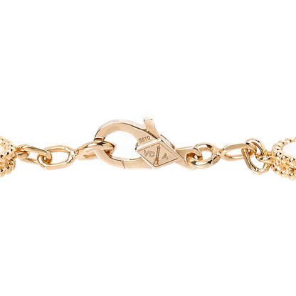 Van Cleef & Arpels 18K Yellow Gold Mother of Pearl 5 Motifs Vintage Alhambra Bracelet 4 of 7