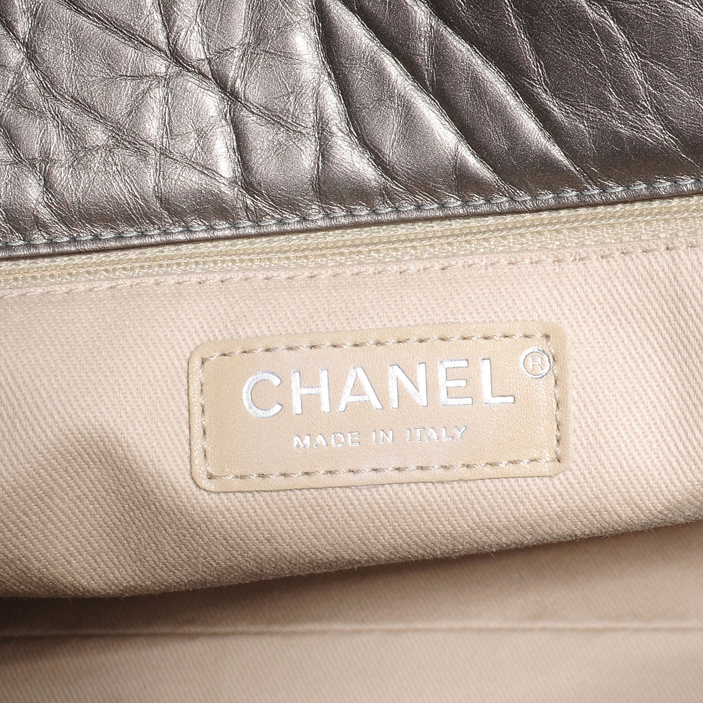 Aged Calfskin Reissue 2.55 Tote Dark Silver