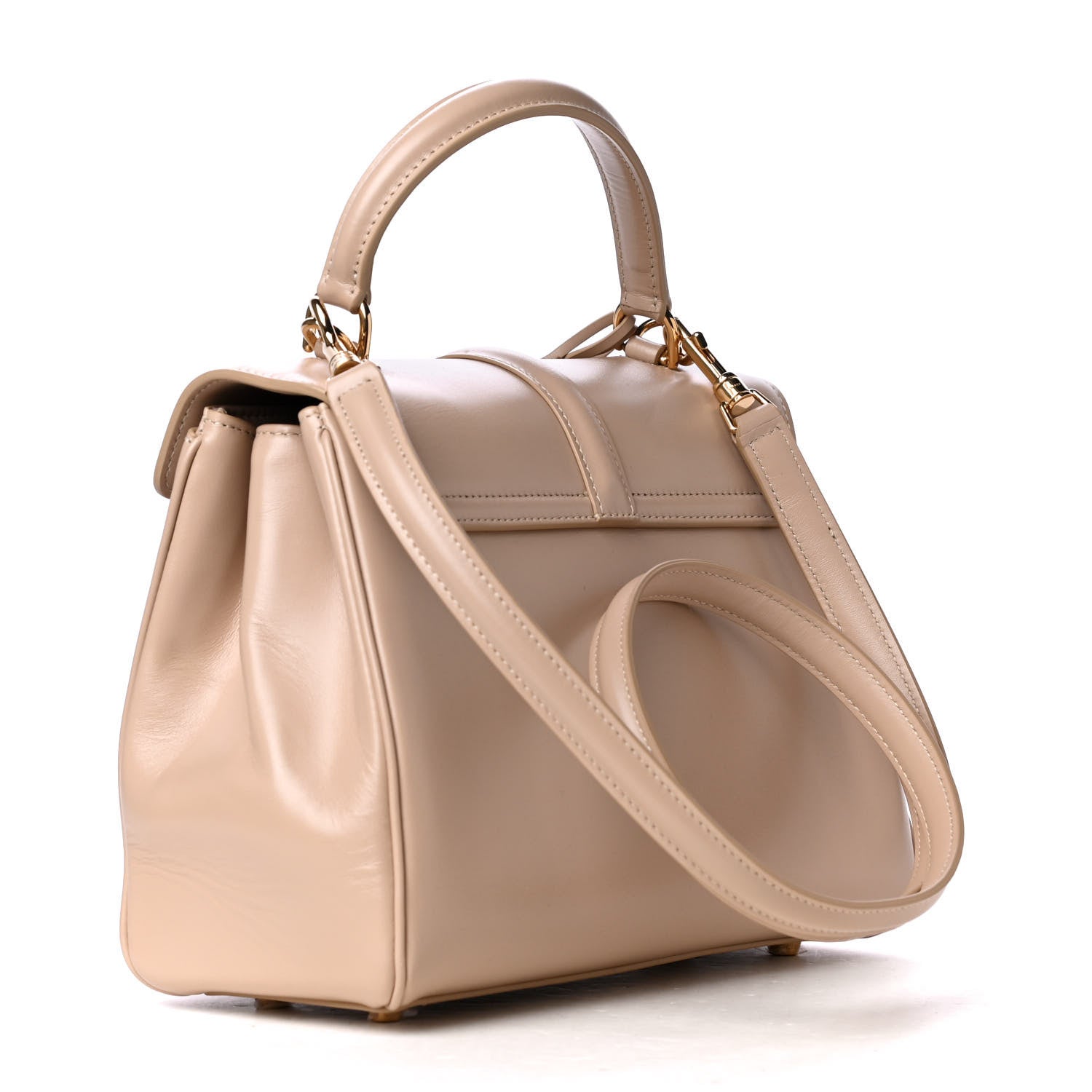 Celine Satinated Calfskin Small 16 Top Handle Bag Beige 2 of 4