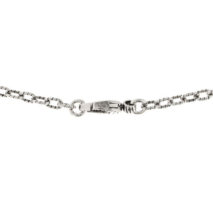 Gucci Sterling Silver Textured Interlocking G Pendant Necklace 5 of 6