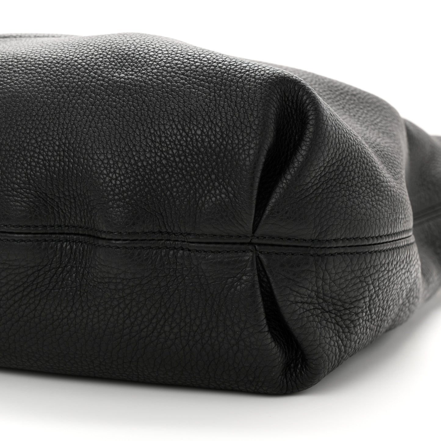 Pebbled Calfskin Soho Hobo Black