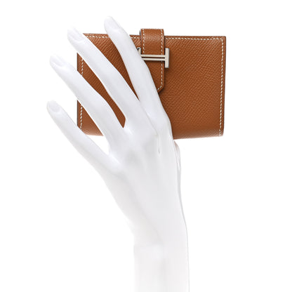Hermes Epsom Bearn Card Holder Wallet Gold 2 of 8