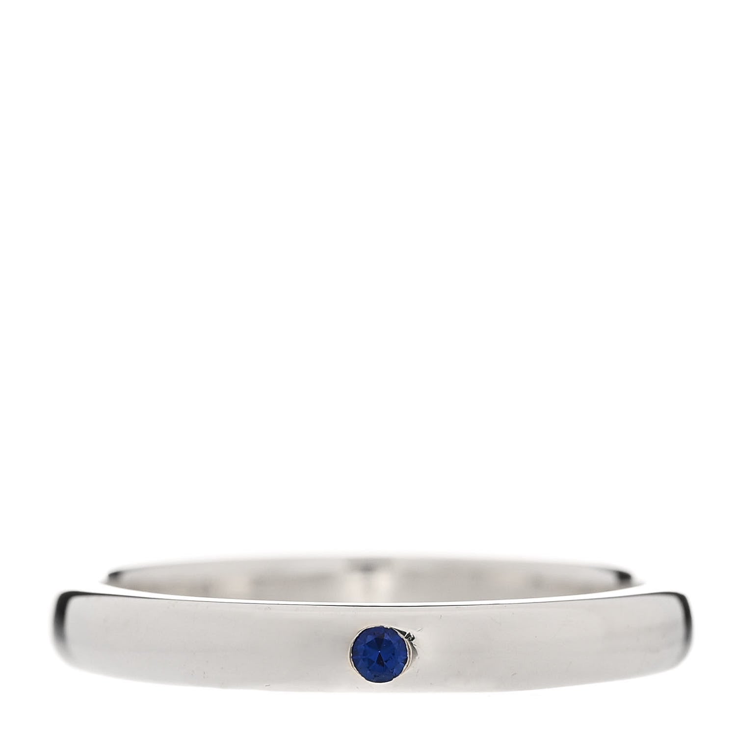 Tiffany Sterling Silver Blue Sapphire Elsa Peretti Band Ring 53 6.5 1 of 5