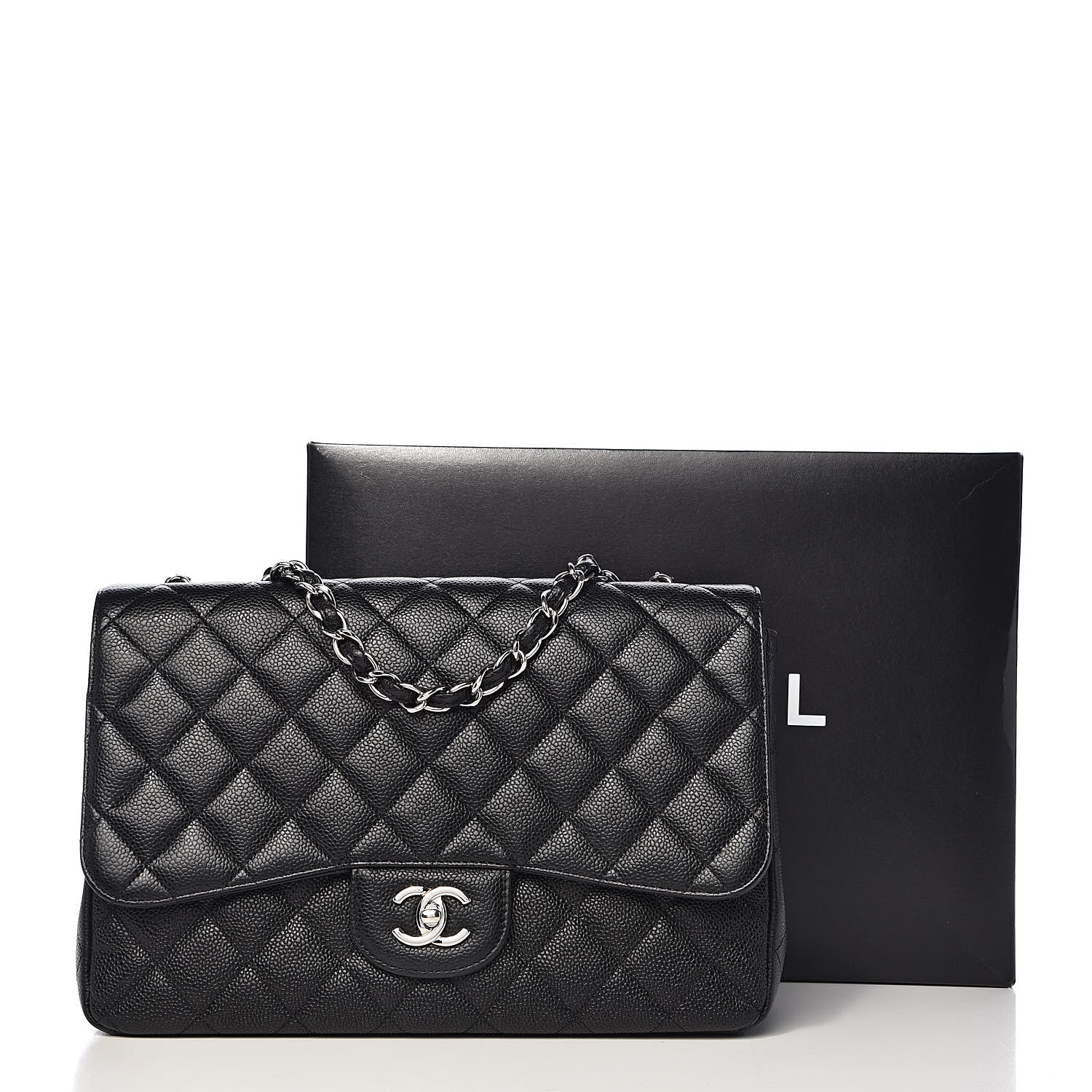 Chanel Caviar Quilted Jumbo Single Flap Black 13 of 13
