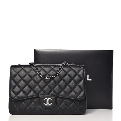 Chanel Caviar Quilted Jumbo Single Flap Black 13 of 13