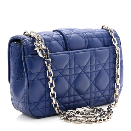 Christian Dior Lambskin Cannage Miss Dior Small Promenade Pouch Blue 3 of 10