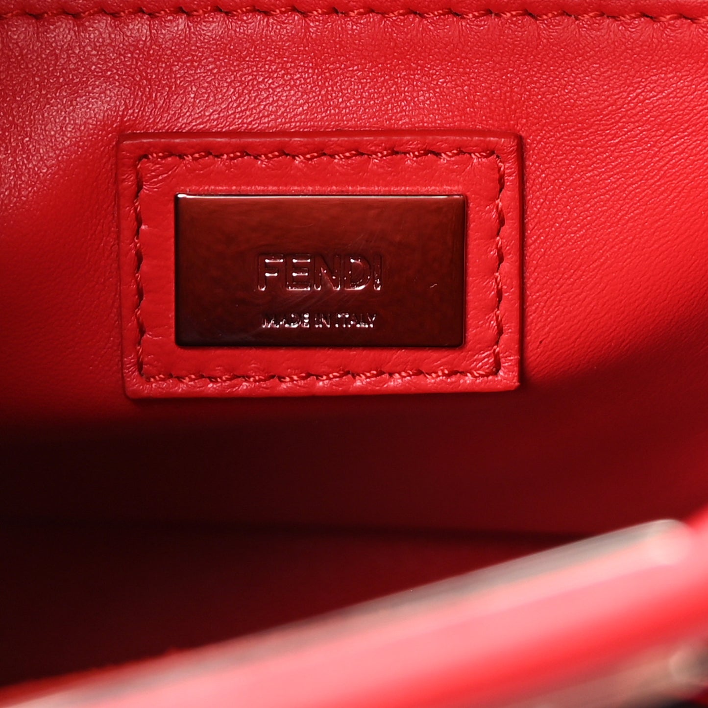 Vitello Seta Century Nappa Whipstitch Mini Peekaboo Iconic Satchel Fiamma