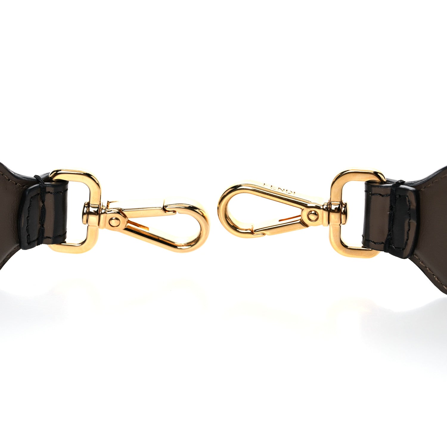 Fendi Vitello Century Bi-Color FF 1974 Embossed Strap You Maya Black 5 of 5