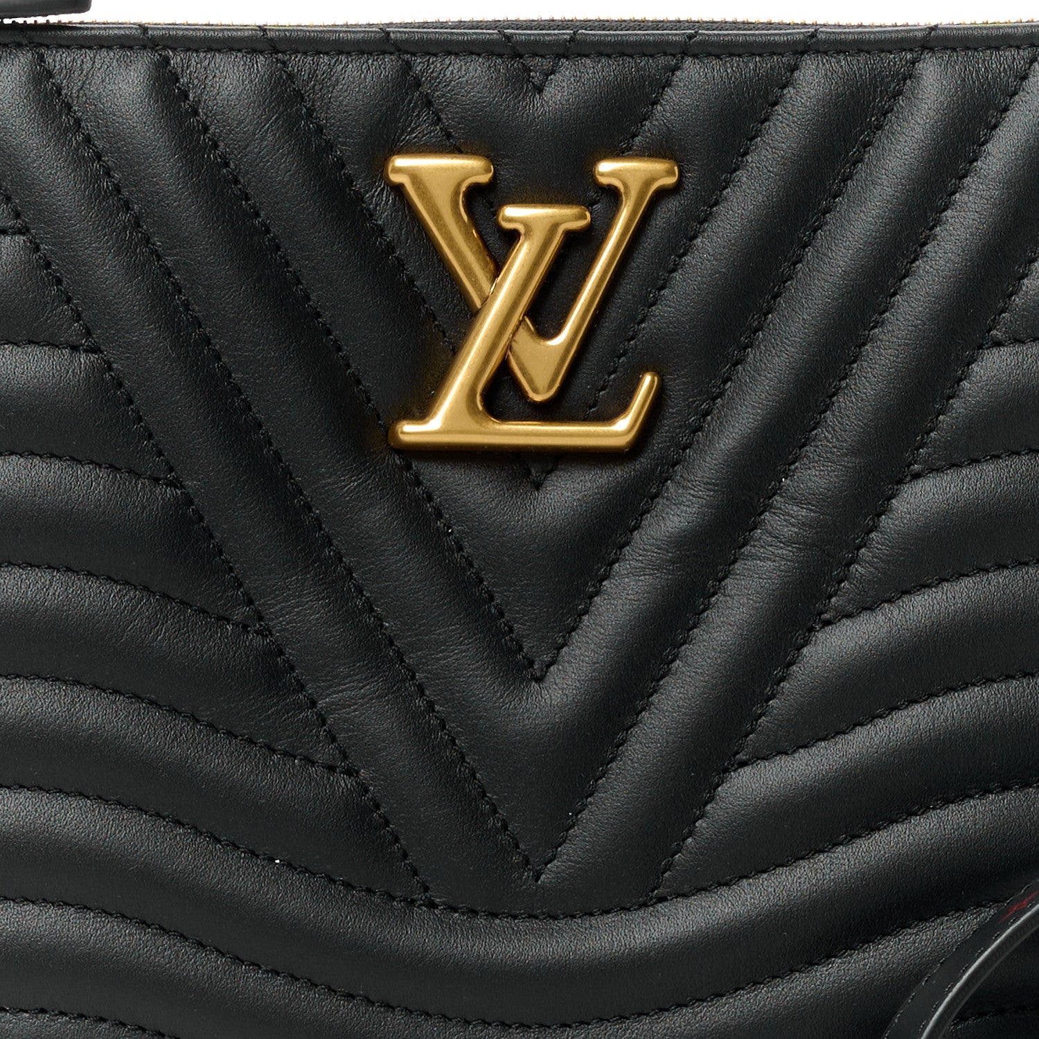 Louis Vuitton Calfskin New Wave Zipped Pochette Black 9 of 12