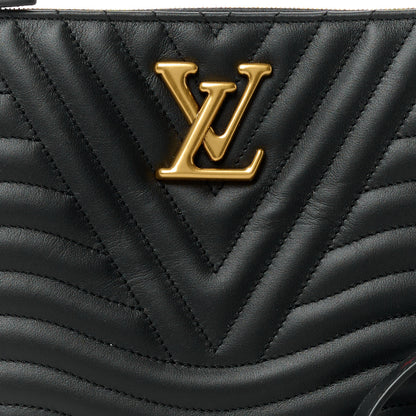 Louis Vuitton Calfskin New Wave Zipped Pochette Black 9 of 12