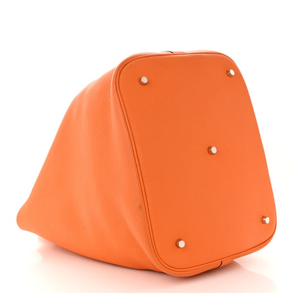 Hermes Taurillon Clemence Picotin Lock 26 GM Jaune D' Or 4 of 12