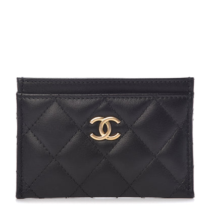 Chanel Lambskin Quilted Card Holder Black 1 of 9