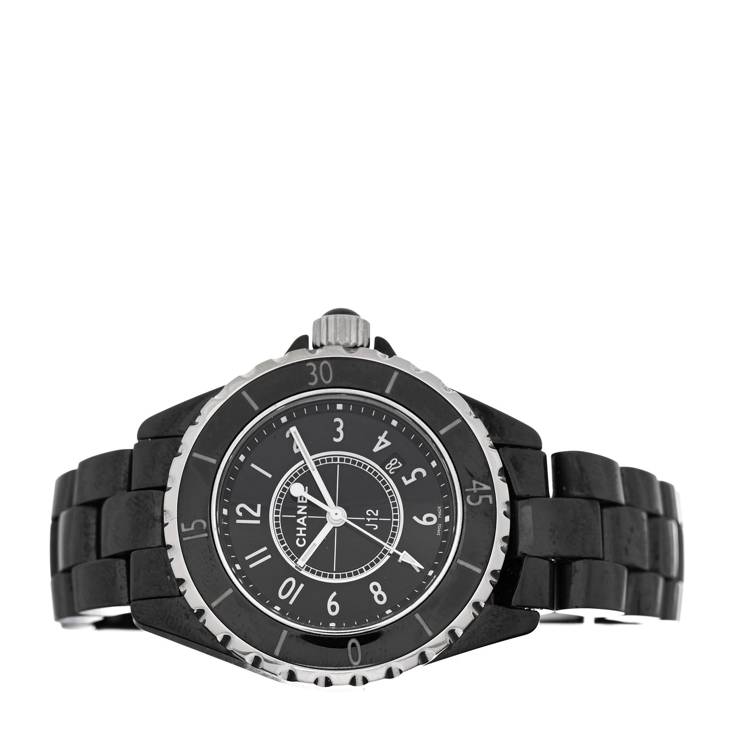 Stainless Steel Ceramic 33mm J12 Quartz Watch Black