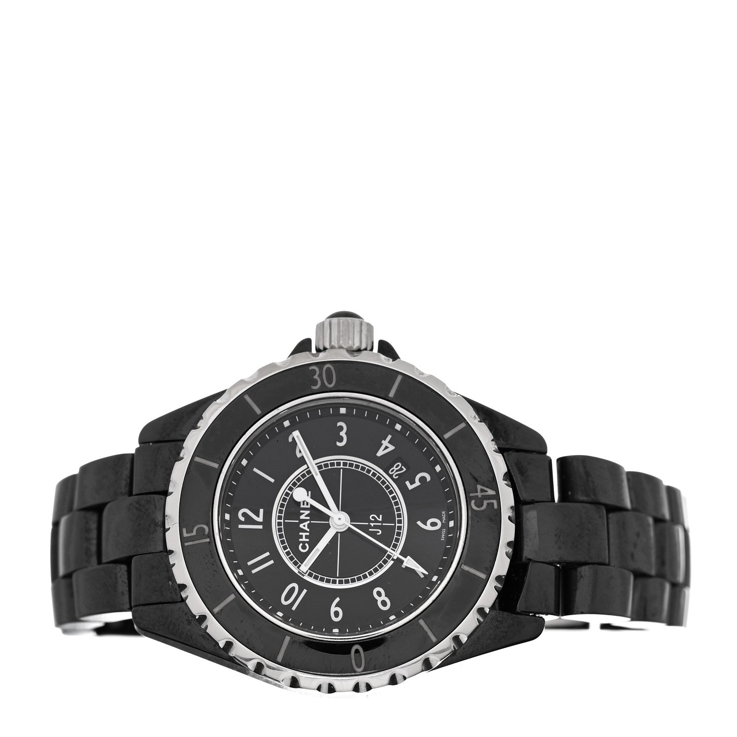 Chanel Stainless Steel Ceramic 33mm J12 Quartz Watch Black 2 of 5