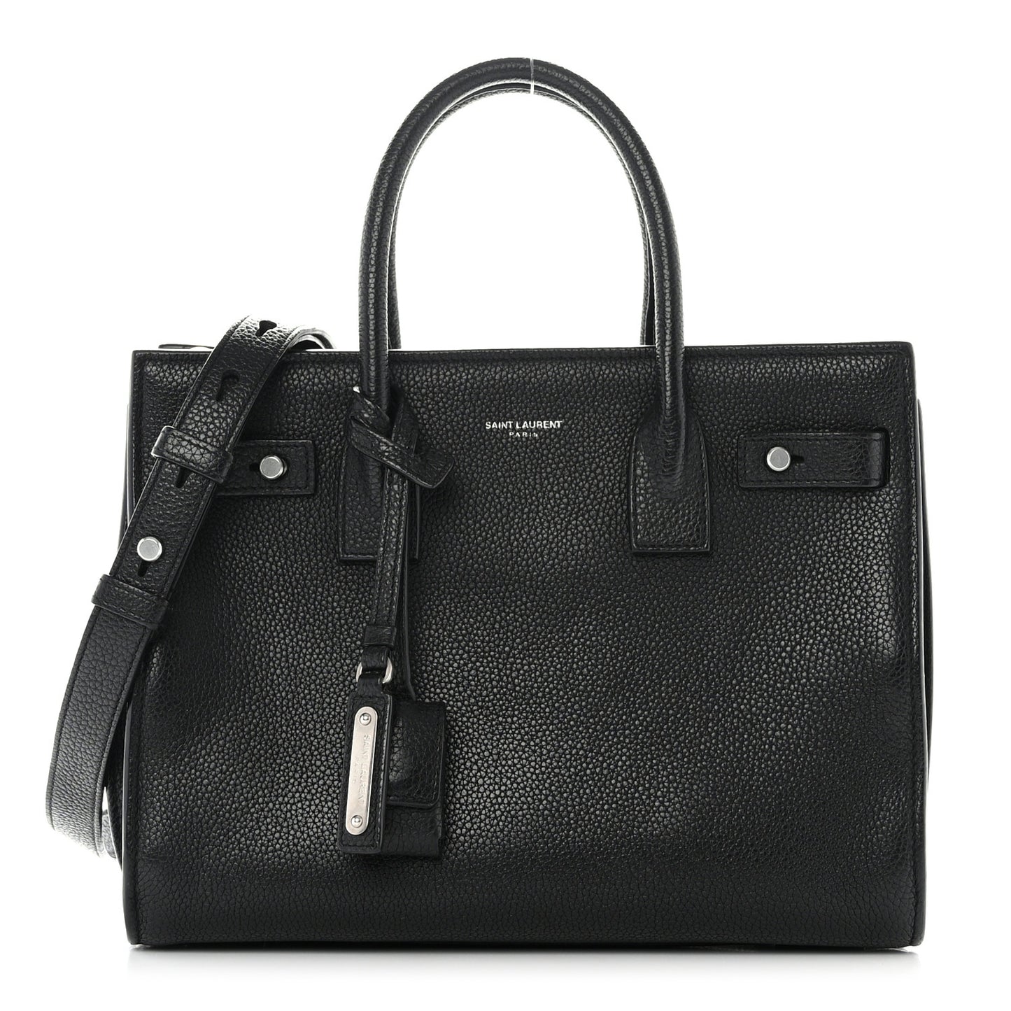 Grained Calfskin Baby Sac De Jour Souple Black