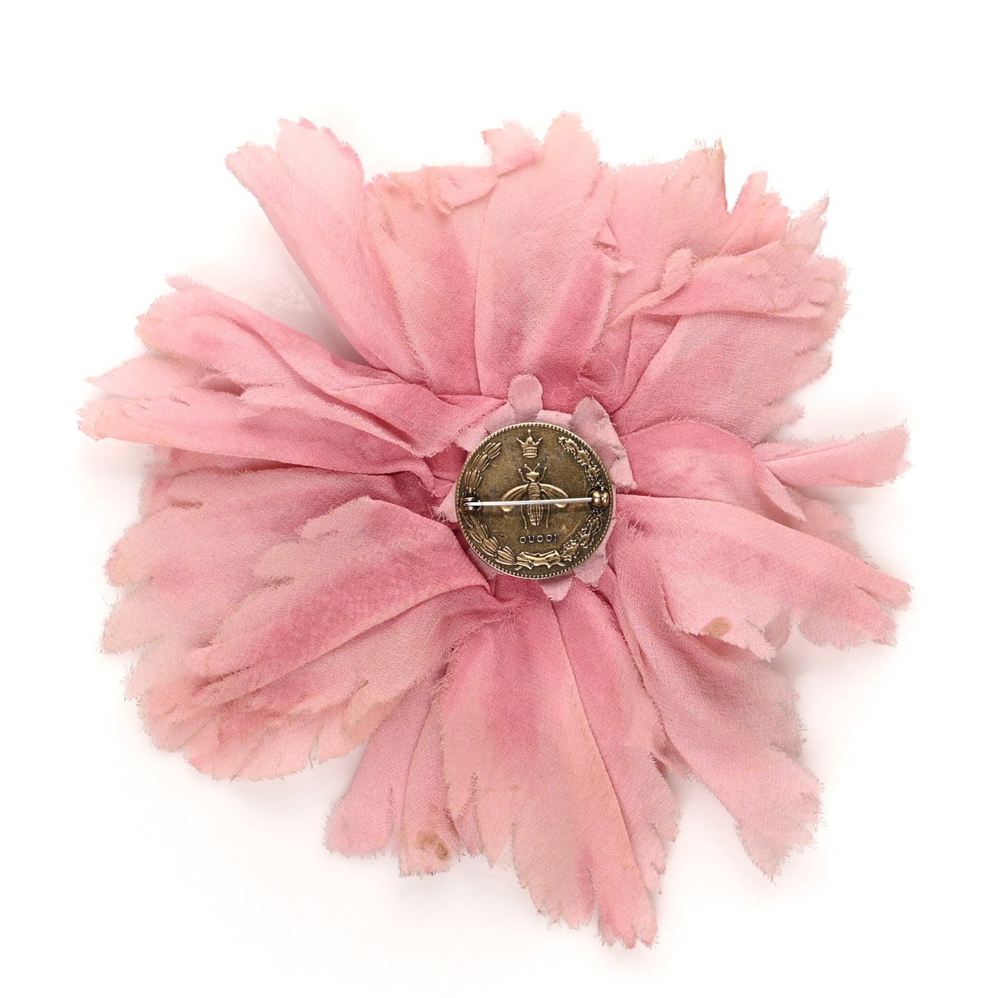 Fabric Flower Brooch Pink