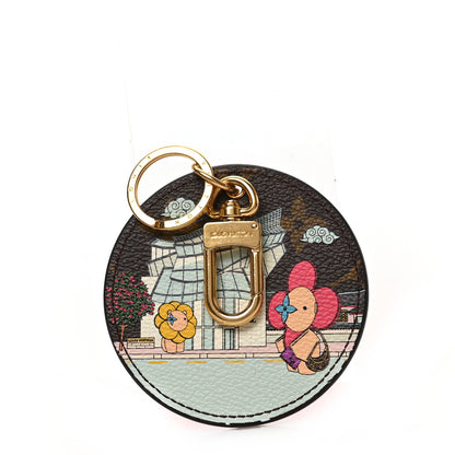 Louis Vuitton Monogram 2022 Christmas Animation Seoul Bag Charm Key Ring Light Pink 1 of 5