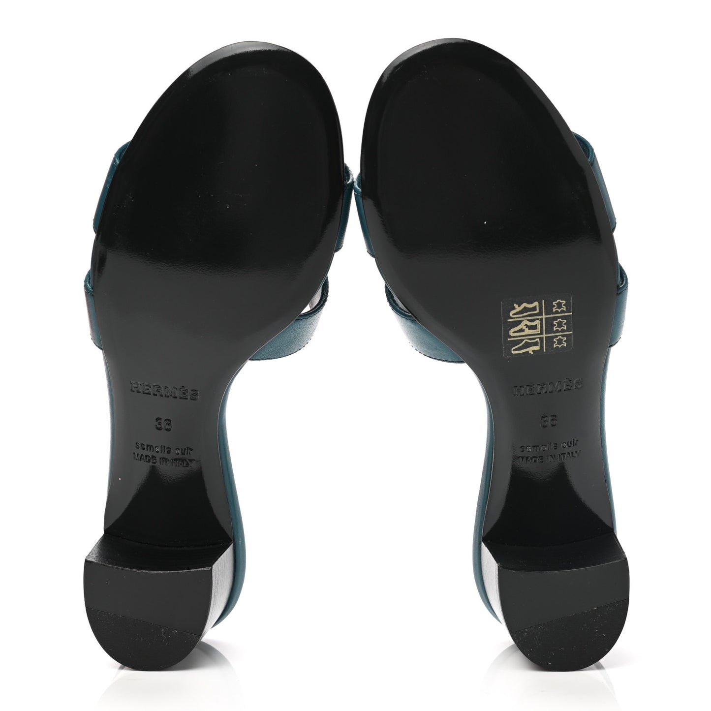 Calfskin Oasis Sandals 36 Bleu Velvet