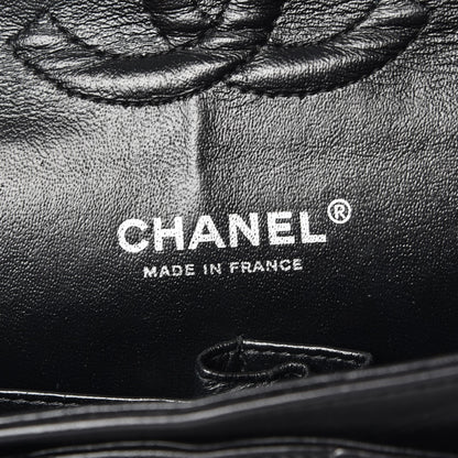 Chanel Lambskin Chevron Quilted Medium Double Flap So Black 6 of 8