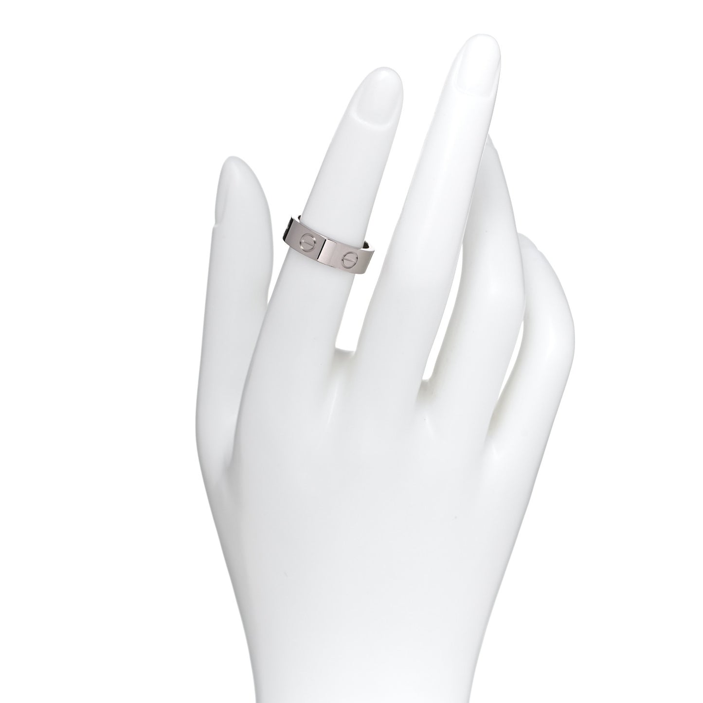18K White Gold 5.5mm LOVE Ring 51 5.75