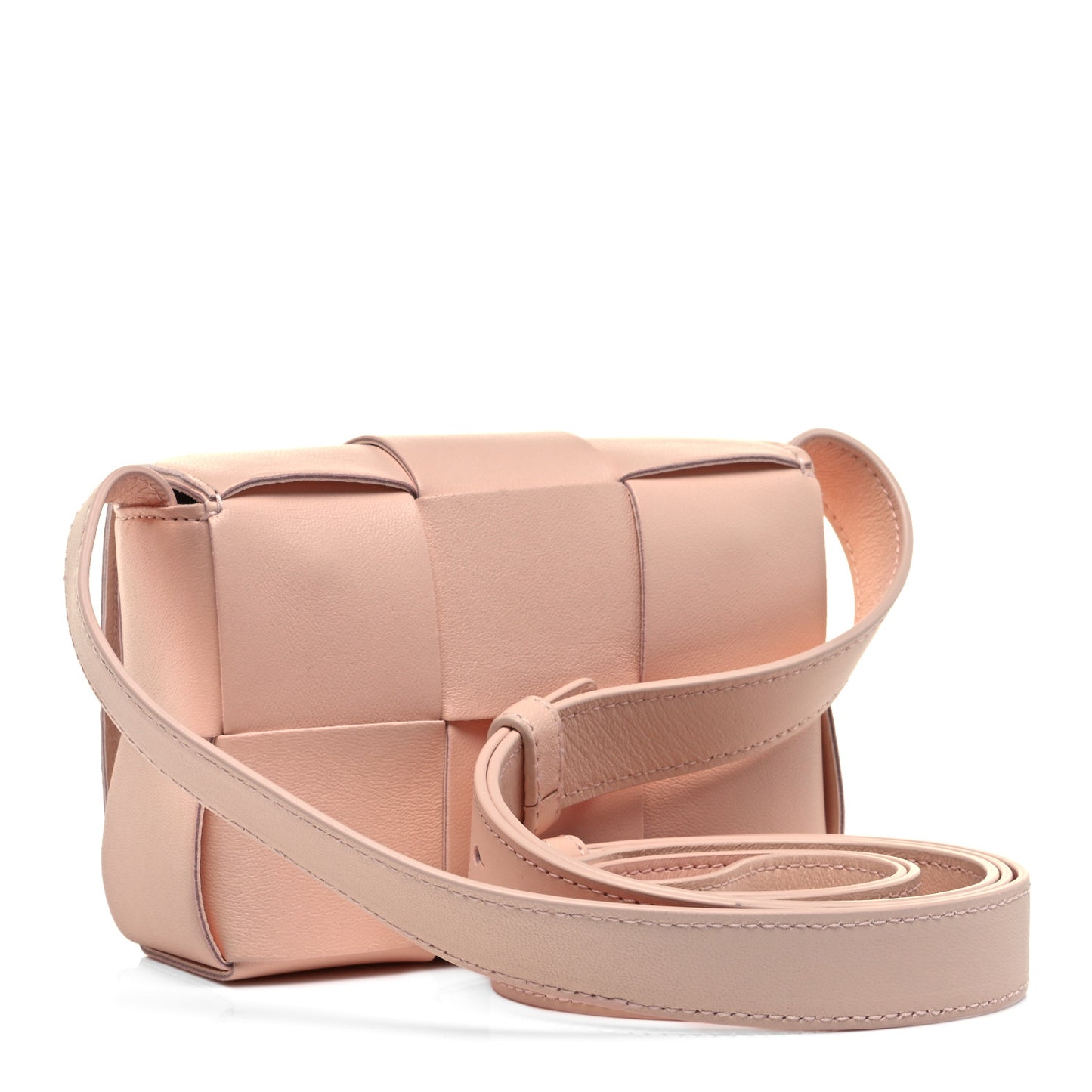 Lambskin Maxi Intreccio Candy Cassette Crossbody Bag Melon Washed