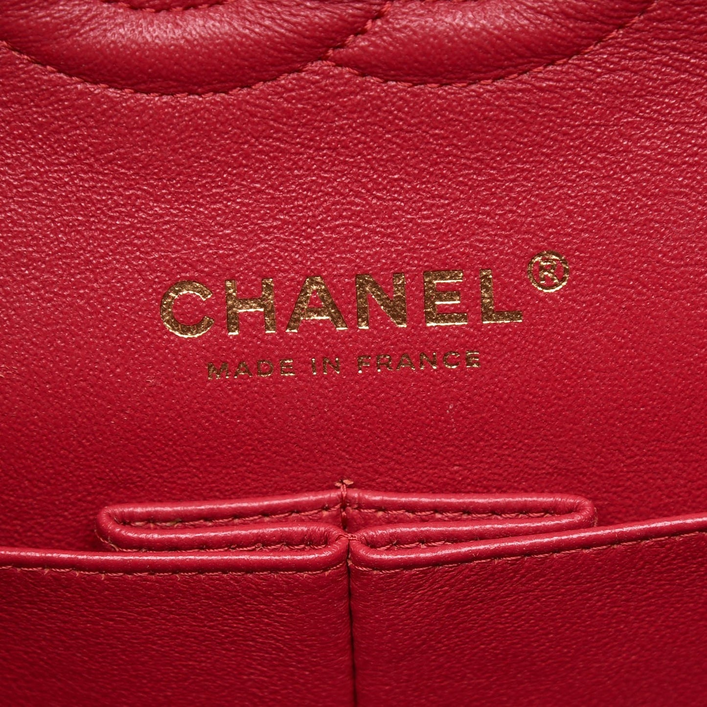Lambskin Quilted Medium Double Flap Dark Pink