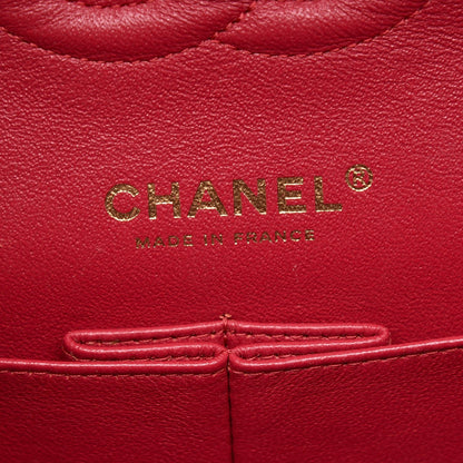 Chanel Lambskin Quilted Medium Double Flap Dark Pink 6 of 8