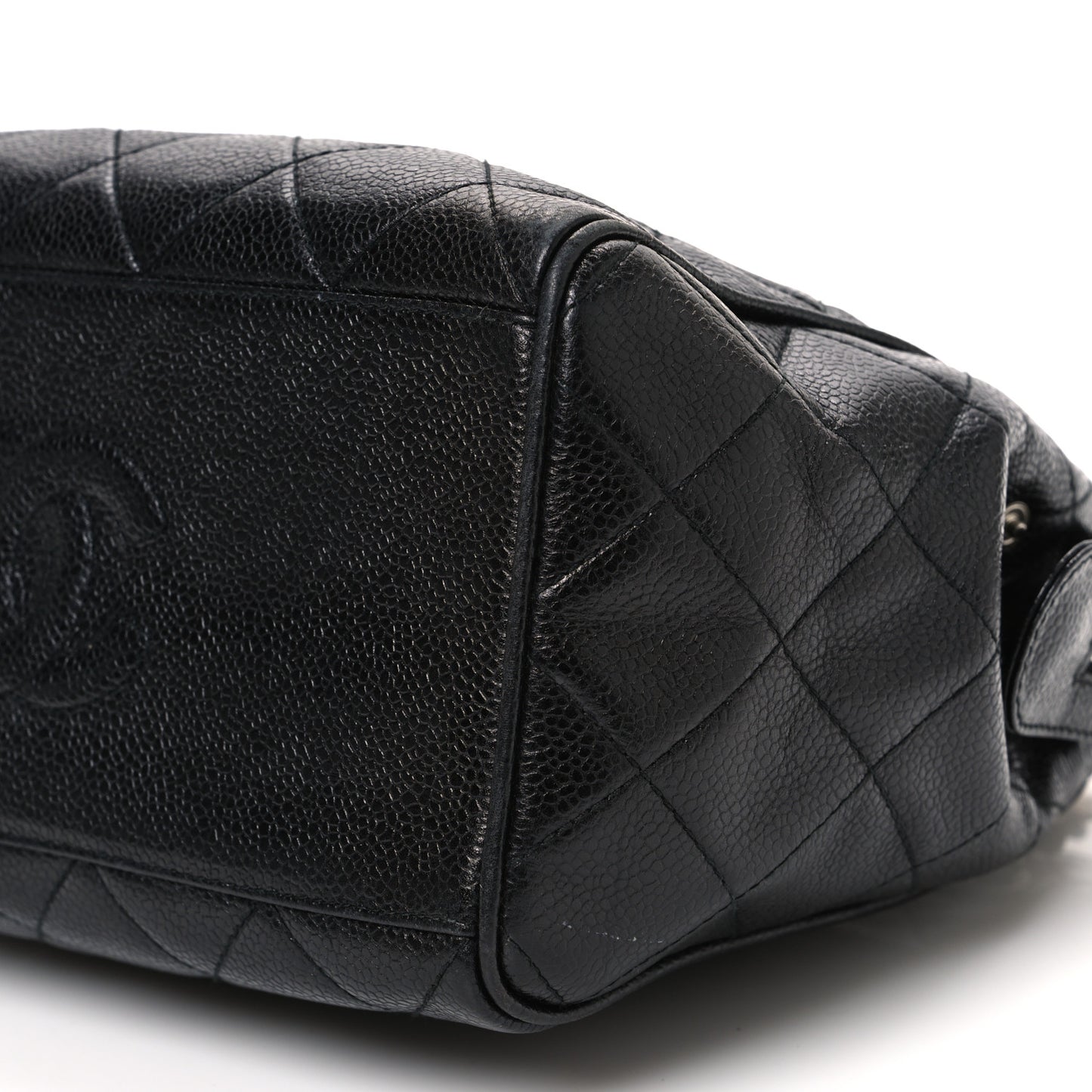 Caviar Quilted Shoulder Bag Black