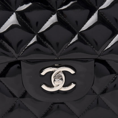 Chanel Patent Quilted Jumbo Double Flap Black 11 of 11